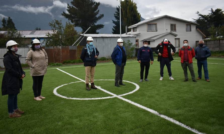 Municipio recepcionó nueva cancha deportiva del Club Alas de Puerto Aysén