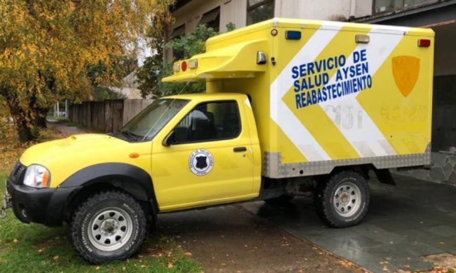 Ambulancia del Servicio de Salud Aysén será usada como vehículo de carga para reabastecimiento
