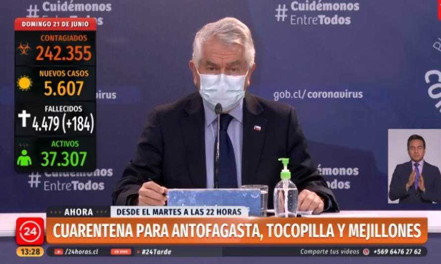 Reporte nacional informa sobre 5.607 contagios y 184 decesos 