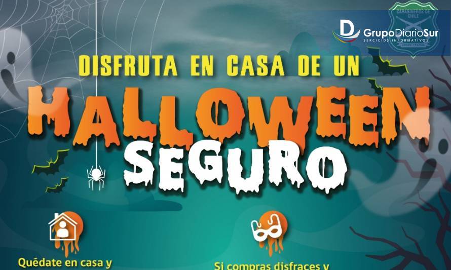 Halloween Seguro en Aysén: Carabineros llama a padres a no exponer a sus hijos a contagios