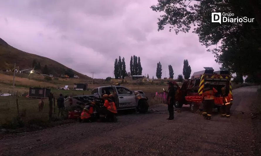 Cuatro lesionados deja accidente vehicular en ruta Coyhaique-Balmaceda