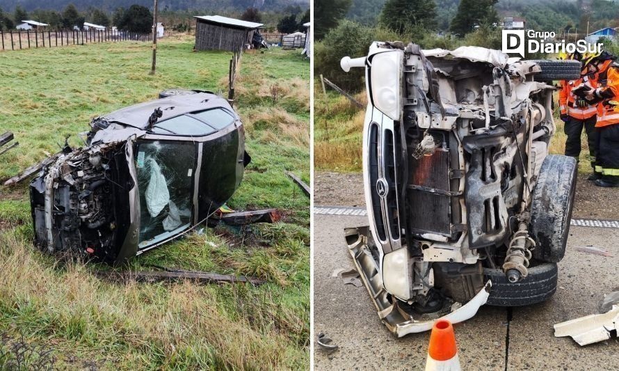Accidente de alta energía en ruta que une Aysén con Coyhaique