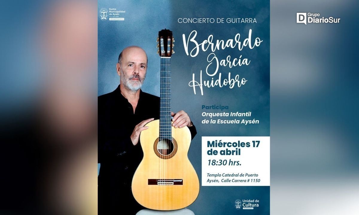 Guitarrista clásico se presentará en Aysén