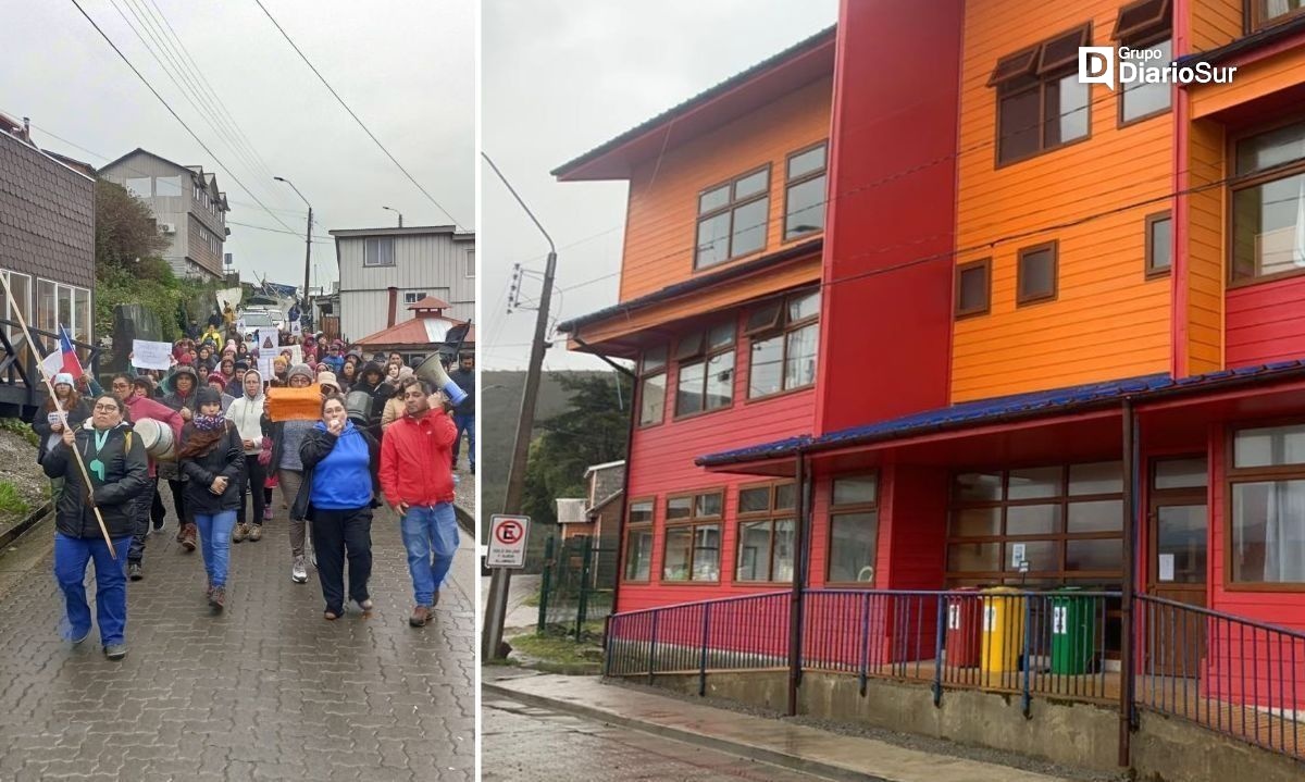 Comunidad educativa de Melinka en paro por malas condiciones de liceo